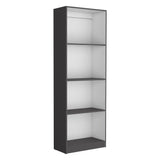 Durant 3 Piece Living Room Set with 2 Home Bookcases & Home Xs Bookcase, Matt Gray / White, Modern and Compact Storage for Living Room, Office, Bedroom