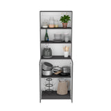 Arbor 3 Piece Living Room Set with Home 4 Shelves Bookcase & 2 Home 2-Door Bookcases, Matt Gray / White, Modern Storage for Living Room, Office, Bedroom