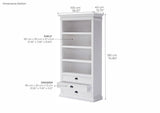 Halifax Bookcase with 3 Drawers
