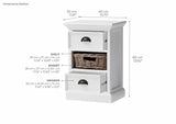 Halifax Bedside Storage Unit with Basket