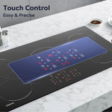 CIARRA 36 Inch Built-in Induction Cooktop 5 Burners 3700W with Booster Flexzone CABIH365BFF-OW