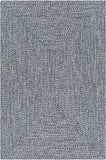 Blue Braided Faux Jute Outdoor Rug