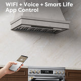 CIARRA Professional Series 34 inch Built-In Range Hood Insert with 4-Speed Levels and Smart Control | CAS34927A-OW