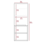 TUHOME Cranston 2-Piece Bathroom Set with Tall Storage Cabinet and Wall-Mounted Cabinet, Modern Bathroom Storage Solution, 67.79"H x 14.37"W x 16.04"D, White