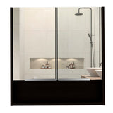 TUHOME Barre 2-Piece Bathroom Set with Tall Storage Cabinet and Wall-Mounted Cabinet, Modern Bathroom Storage Solution, 62.2"H x 20.1"W x 8.5"D, Black