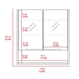 TUHOME Barre 2-Piece Bathroom Set with Tall Storage Cabinet and Wall-Mounted Cabinet, Modern Bathroom Storage Solution, 62.2"H x 20.1"W x 8.5"D, Black