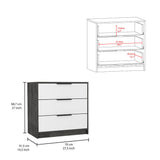 TUHOME Eter 3-Piece Bedroom Set with Nightstand and Storage Cabinet, Modern Space-Saving Furniture for Bedroom Organization, 27"H x 27.5"W x 16"D, White/Smokey Oak