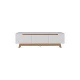 Woodall TV Stand with Two Doors, Modern Entertainment Center with Open Shelves and Cable Management, Stylish Storage Solution for TVs up to 65 Inches, Keeps Living Room Organized and Clutter-Free