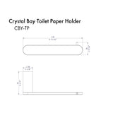 ZLINE Crystal Bay Bathroom Accessories Package with Towel Rail, Hook, Ring and Toilet Paper Holder, 4BP-CBYACC-CH