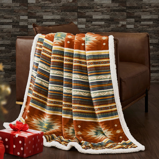 Del Sol Campfire Sherpa Throw, 6 MOQ