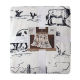 Ranch Life Western Toile Campfire Sherpa Throw, 6 MOQ