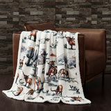 Ranch Life Western Toile Campfire Sherpa Throw, 6 MOQ