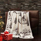 White Pine Campfire Sherpa Throw, 6 MOQ