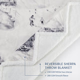 Ski Life Campfire Sherpa Throw, 6 MOQ
