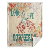 Long Live Cowgirls Campfire Sherpa Throw, 6 MOQ
