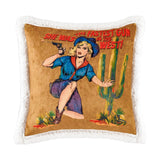 Gunslinger Campfire Sherpa Pillow, 6 MOQ