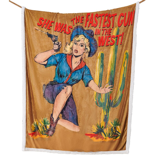 Gunslinger Campfire Sherpa Throw, 6 MOQ