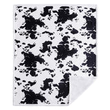 Elsa Cowhide Campfire Sherpa Throw, 6 MOQ