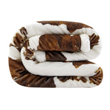 Elsa Cowhide Campfire Sherpa Throw, 6 MOQ