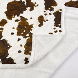 Elsa Cowhide Campfire Sherpa Throw, 6 MOQ