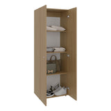 Home 2 Door Closet System, Four Fixed Shelves, Compact Wardrobe for Bedroom Organization, Laundry Room Organization, Utility Room Organization, Freestanding Storage Furniture