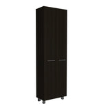 Lima 6 Piece Garage Set, 2 Wall Cabinets + 2 Storage Cabinets + Drawer Base Cabinet + Pantry Cabinet, Black Wengue Finish