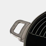 CHD Dual Ceramic Layer, Diamond Reinforced Nonstick 12.5" Wok with Glass Lid | Made in Switzerland