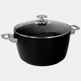 CHD Dual Ceramic Layer, Diamond Reinforced Nonstick Stock Pot with Glass Lid | Made in Switzerland