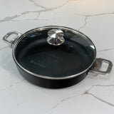 CHD Dual Ceramic Layer, Diamond Reinforced Nonstick Sauteuse with Glass Lid | Made in Switzerland
