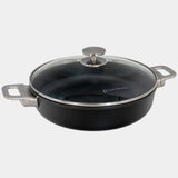 CHD Dual Ceramic Layer, Diamond Reinforced Nonstick Sauteuse with Glass Lid | Made in Switzerland