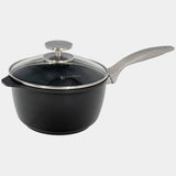 CHD Dual Ceramic Layer, Diamond Reinforced Nonstick Saucepan with Glass Lid | Made in Switzerland