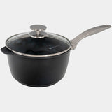 CHD Dual Ceramic Layer, Diamond Reinforced Nonstick Saucepan with Glass Lid | Made in Switzerland