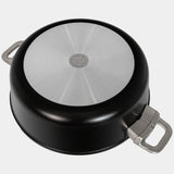 CHD Dual Ceramic Layer, Diamond Reinforced Nonstick Braiser with Glass Lid | Made in Switzerland