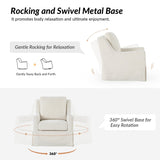 Stanley Glider Slipcovered Swivel Chair with Slope Arm(Optional Types)