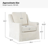 Stanley Glider Slipcovered Swivel Chair with Slope Arm(Optional Types)
