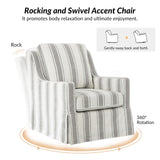 Stanley Glider Slipcovered Swivel Chair with Slope Arm(Optional Types)