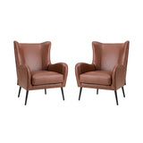 Shepherd Wingback Vegan Leather Armchair(Optional Types)