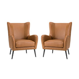 Shepherd Wingback Vegan Leather Armchair(Optional Types)