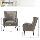 Shepherd Wingback Vegan Leather Armchair(Optional Types)