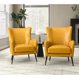 Shepherd Wingback Vegan Leather Armchair(Optional Types)