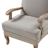 Randolph Farmhouse Upholstered Accent Chair with Wooden Legs(Optional Types)