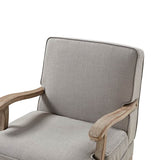 Randolph Farmhouse Upholstered Accent Chair with Wooden Legs(Optional Types)