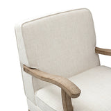 Randolph Farmhouse Upholstered Accent Chair with Wooden Legs(Optional Types)