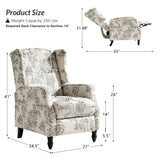 Lilith Upholstered Recliner Chair with Adjustable Backrest & Footrest
