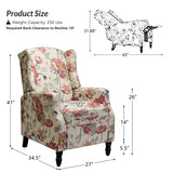 Lilith Upholstered Recliner Chair with Adjustable Backrest & Footrest