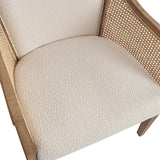 Audrey Farmhouse Rattan Solid Wood Armchair