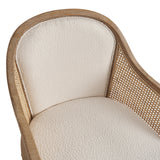 Audrey Farmhouse Rattan Solid Wood Armchair