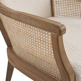 Audrey Farmhouse Rattan Solid Wood Armchair