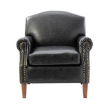 Gianfranco Vegan Leather Armchair with Sturdy Wooden Legs