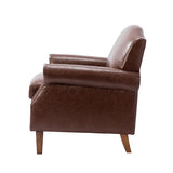 Gianfranco Vegan Leather Armchair with Sturdy Wooden Legs